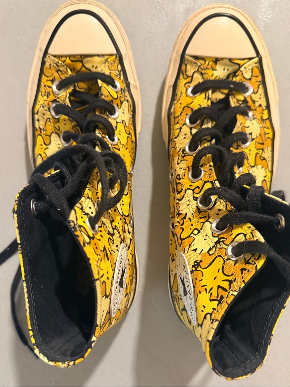 Converse Woodstock yellow Graphic High-Top Sneakers